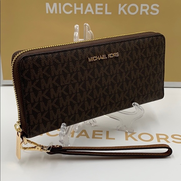MICHAEL KORS Jet Set Travel Continental PVC Zip - Picture 1 of 11